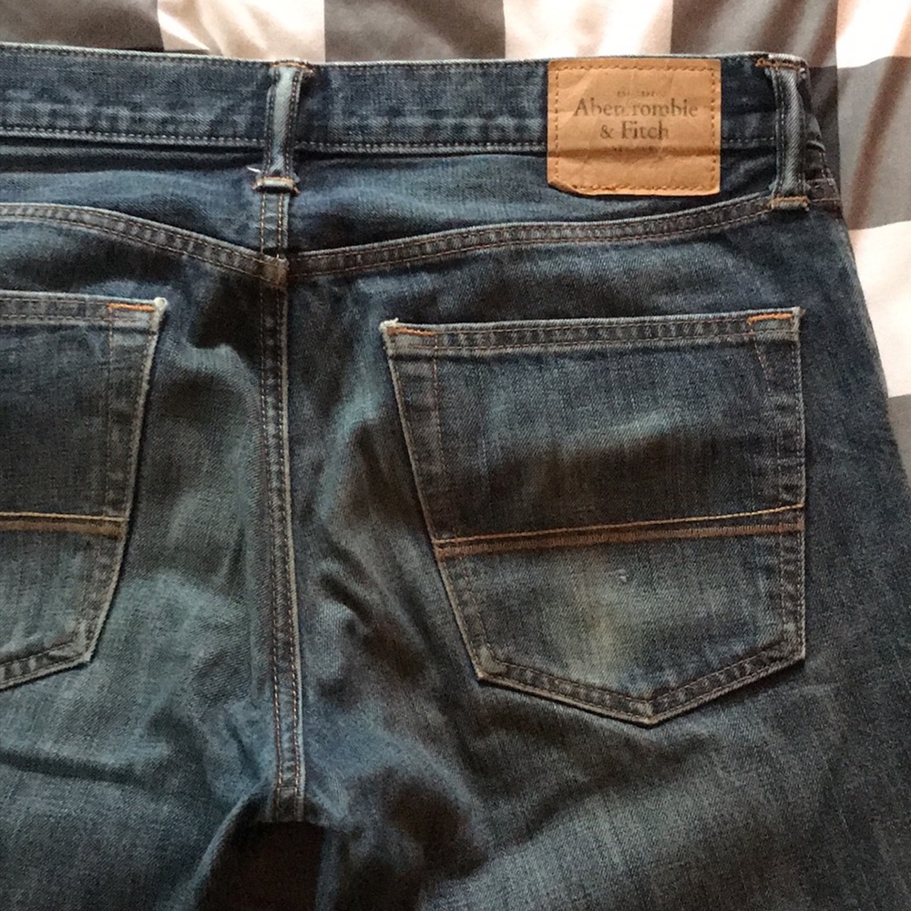 Mens ABERCROMBIE & FITCH Button Fly STRAIGHT Leg Jeans Sz 32 x 34 - Picture 1 of 12